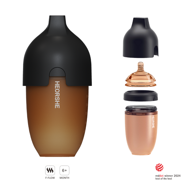 Ultra Wide Neck Baby Bottle 8 OZ Black