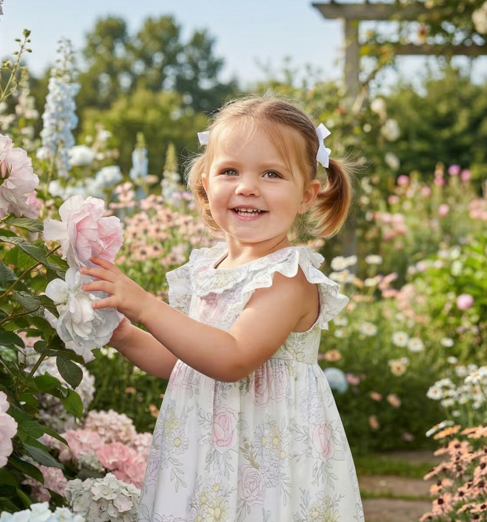 Baby Bouquet Floral Ruffle Dress - Adorable floral design perfect for special occasions and everyday wear.