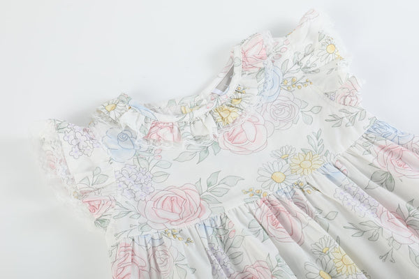 Bouquet Floral Ruffle Dress