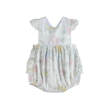 Baby Bouquet Floral Ruffle Romper - Cute and stylish outfit for infants in vibrant floral design.