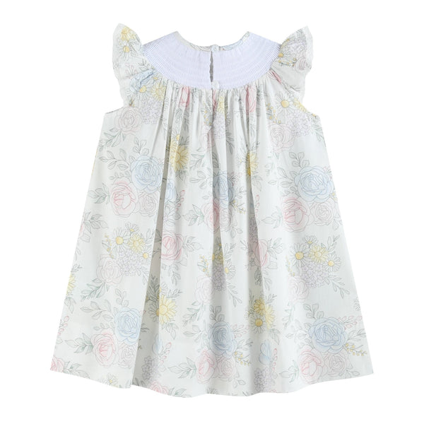 Bouquet Floral Smocked Bishop Dress