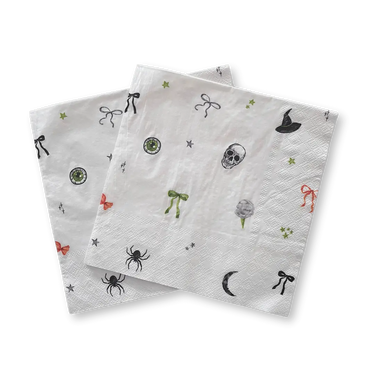 Bow Halloween Patterned Disposable Paper Napkins (24pcs)