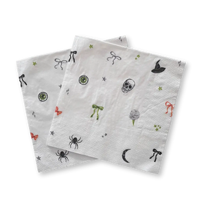 Bow Halloween Patterned Disposable Paper Napkins (24pcs)