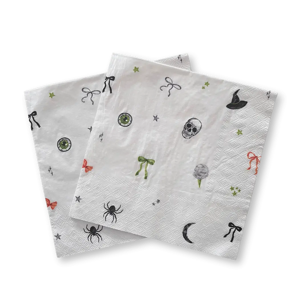 Bow Halloween Patterned Disposable Paper Napkins (24pcs)