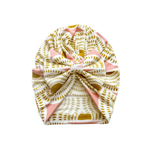 Vintage Sunshine Bamboo Bow Turban Hat