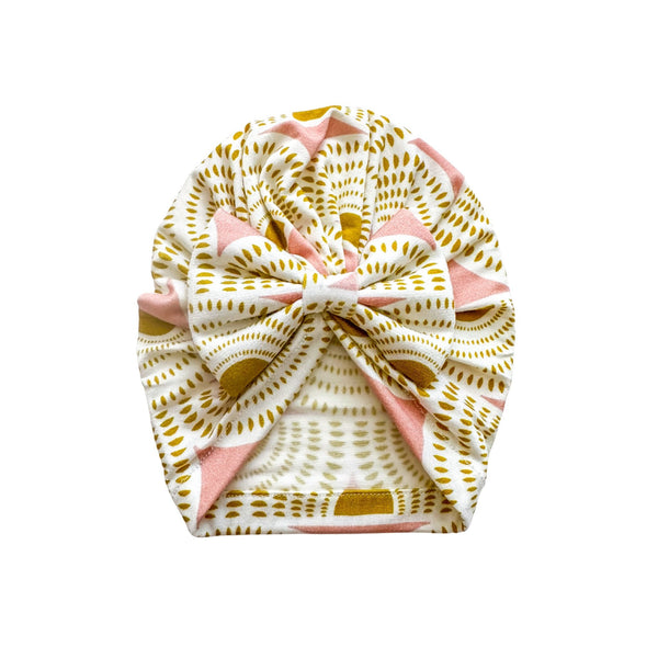 Vintage Sunshine Bamboo Bow Turban Hat