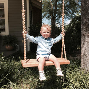 Classic Ash DOUBLE Bench Swing for outdoor playsets, showcasing a stylish design from angle 6.