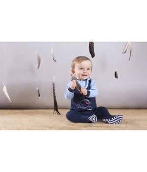 Boys sleeveless whale bodysuit in angle view, perfect for playful and comfortable baby outfits.