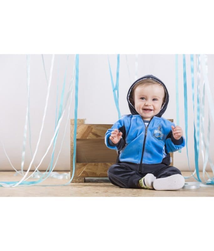 Navy blue boys' pants with anchor design, perfect for stylish and comfortable wear.