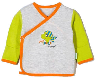 Boys Turtle Button Down Kimono Shirt - Stylish and comfortable baby top for little ones.
