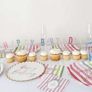 Bright Happy Birthday Cupcake Toppers, 13pcs