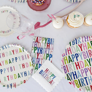 Bright Happy Birthday Guest Napkin, 24pcs