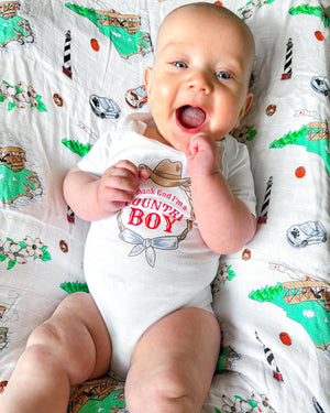 Little Hometown Country Boy Newborn Short Sleeve Onesie