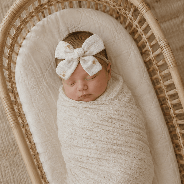 Brown Fleur One size Knot Bow Headband