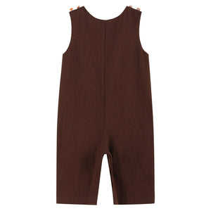 Brown Happy Thanksgiving Turkey Overalls