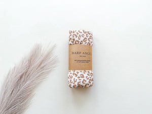 Brown Leopard Muslin Swaddle Blanket
