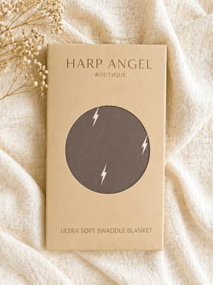 Brown Lightning Bamboo Stretch Swaddle Blanket