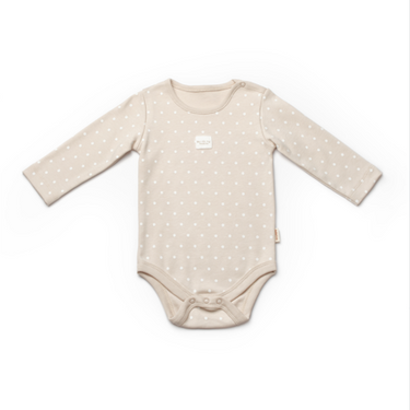 Brown Long Sleeve Polka Dot Organic