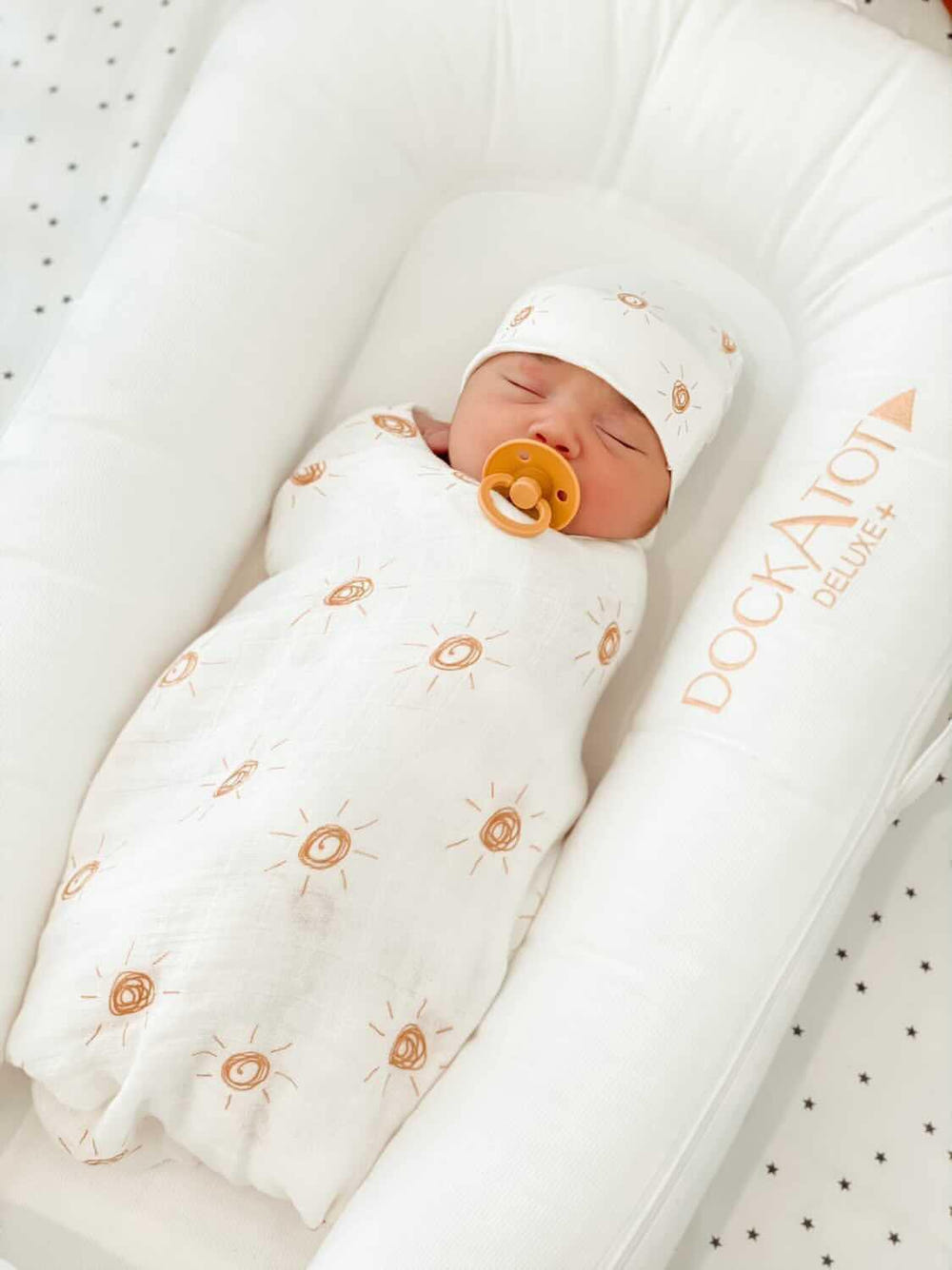 Brown Sun Muslin Swaddle Blanket