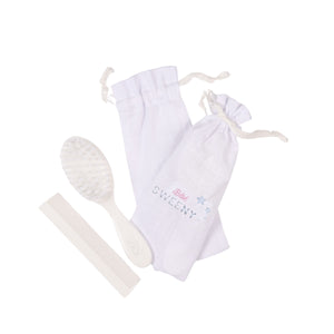 Personalised White Baby Hairbrush & Comb Set | Made in France