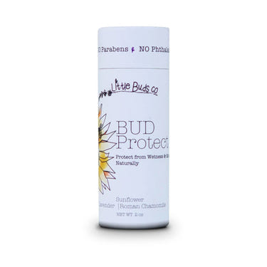 BUD Protect emollient stick set of 2, organic baby bottom wetness barrier to prevent diaper rash.