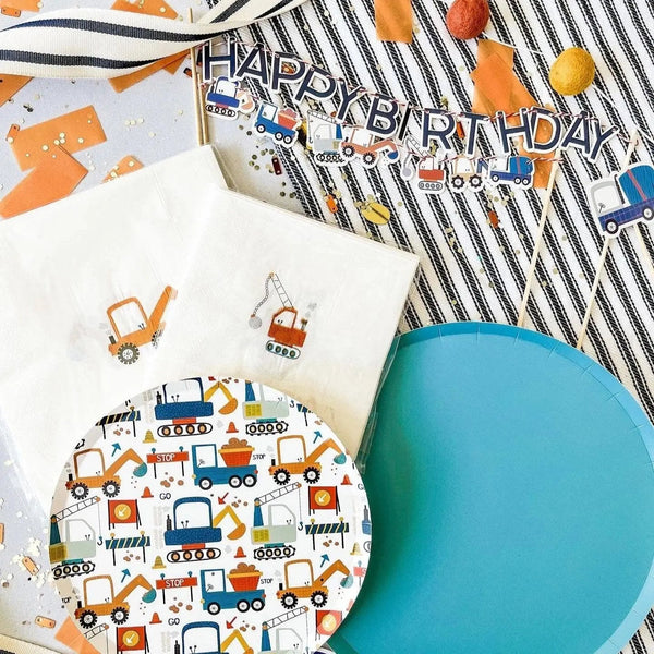 Construction Builder Birthday Cake Banner