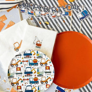 Construction Builder Birthday Cupcake Toppers (8pcs)