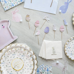 Bunny Cupcake Toppers (Set of 8)