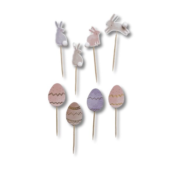 Bunny Cupcake Toppers (Set of 8)