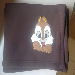 Bunny Chocolate Brown Knitted Cotton Baby Blanket