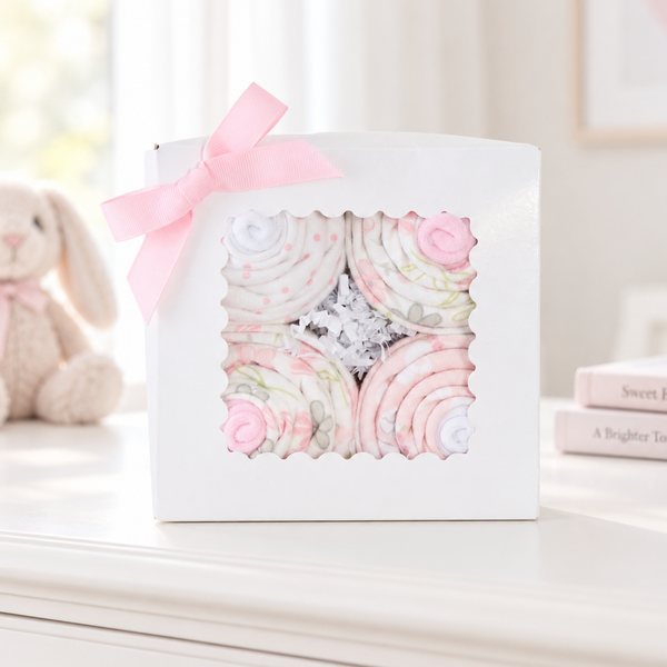 Baby Blossom Company Baby Girl Cupcake Set Bunny 4 Blankets