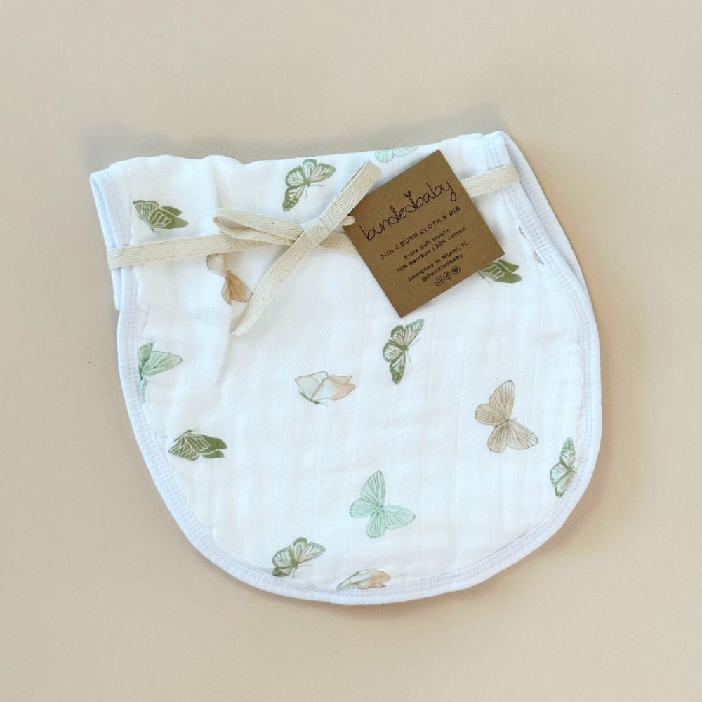 Burp Cloth Bib- Butterflies