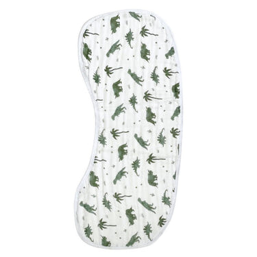 Burp Cloth Bib - Dino-Snores design for babies, soft and absorbent, perfect for feeding and drooling.