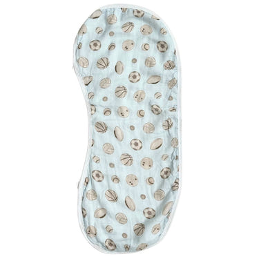 Burp Cloth Bib in Baby Ballers design, perfect for stylish and practical feeding solutions for infants.
