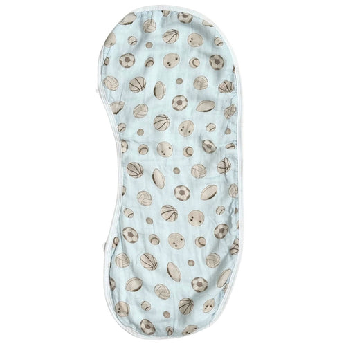 Burp Cloth Bib in Baby Ballers design, perfect for stylish and practical feeding solutions for infants.