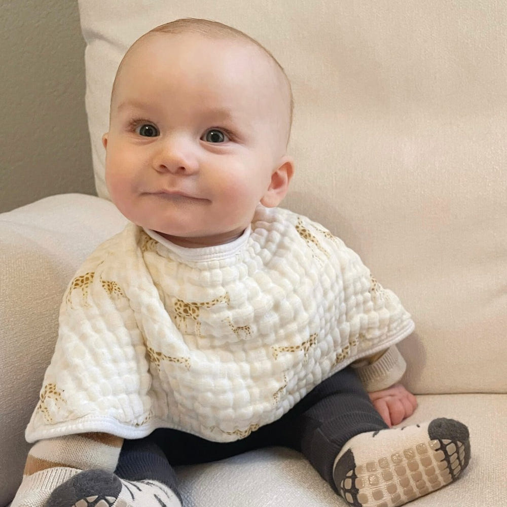 Burp Cloth Bib - Into the Wild design, perfect for keeping your baby clean during feeding time.