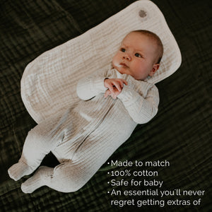 White Set - Muslin Burp Cloths (4 Pack)