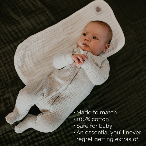White Set - Muslin Burp Cloths (4 Pack)