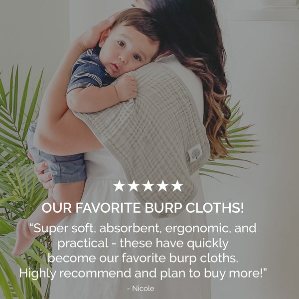 White Set - Muslin Burp Cloths (4 Pack)
