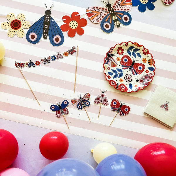 Butterfly Small Disposable Paper Napkins (16pcs)