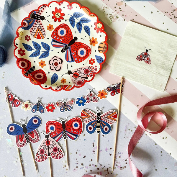 Butterfly Small Disposable Paper Napkins (16pcs)
