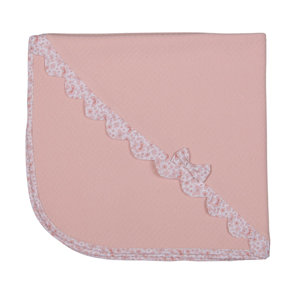 BUTTERFLY | Girls Pink Quilted Cotton Blanket (80cm)