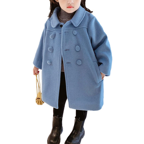 C&M WODRO Girls Dress Coat| Blue | 5-6 Years- # GIAA21210025