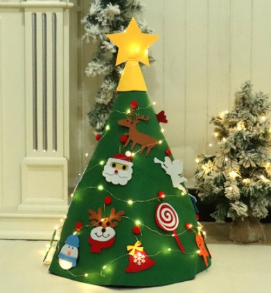 Colorful felt cloth decorations for a Christmas tree, perfect for adding festive charm to your holiday decor.