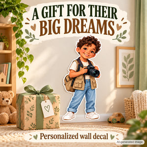 Personalized Photographer Wall Decal from Photo, Dream Job Sticker, image 10