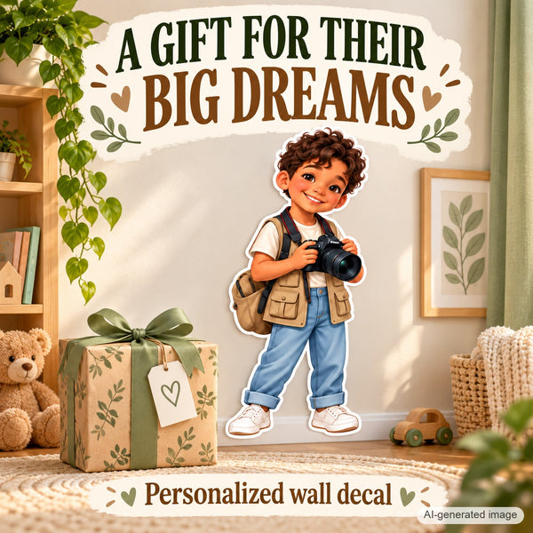 Personalized Photographer Wall Decal from Photo, Dream Job Sticker, image 10