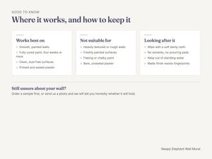 Watercolor Sleepy Elephant Wall Mural, image 11
