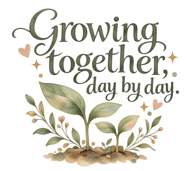 Growing together, day by day Quote Wall Decal for Mom, image 2