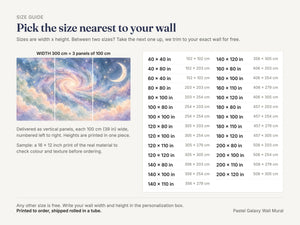Watercolor Pastel Galaxy Wall Mural, image 5