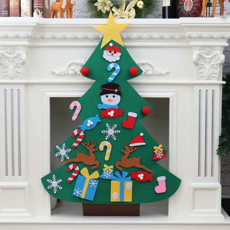 DIY Felt 3D Christmas Tree Decor for festive holiday decorations. Perfect for kids' crafts and home decor.